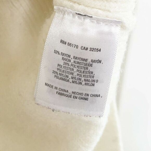 Moth Anthropologie Cream Brenta Cowl Neck Long Sleeve Sweater Curved Hem Small S - Picture 8 of 9